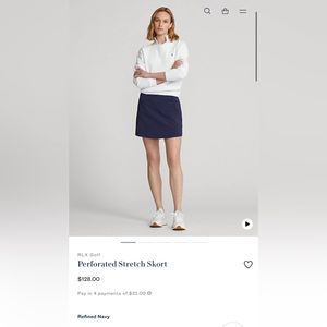 RLX Golf Black Perforated Stretch Skort